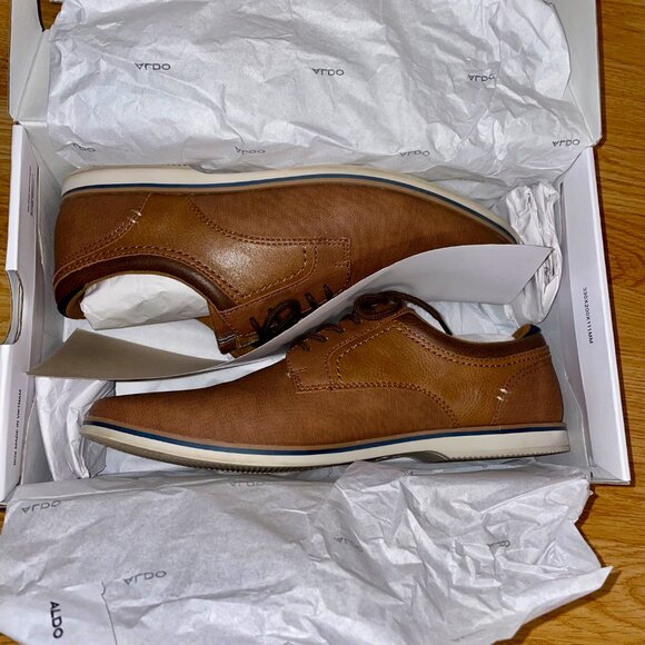 Men\'s Aldo Hofveld Flex Cognac Derby Dress Shoes - US Men\'s 10.5 - Worn once!